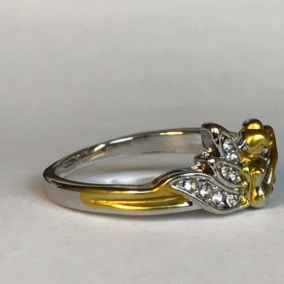 Tinker Bell Tinkerbell Tink Ring Disney Size 6 7  Silver Gold Plated - Picture 4 of 8